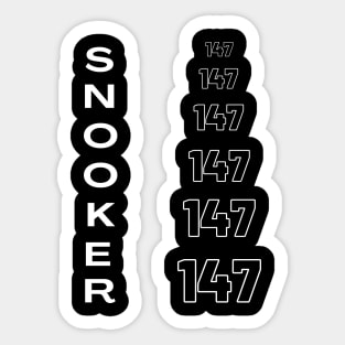 Snooker highest break 147 Sticker